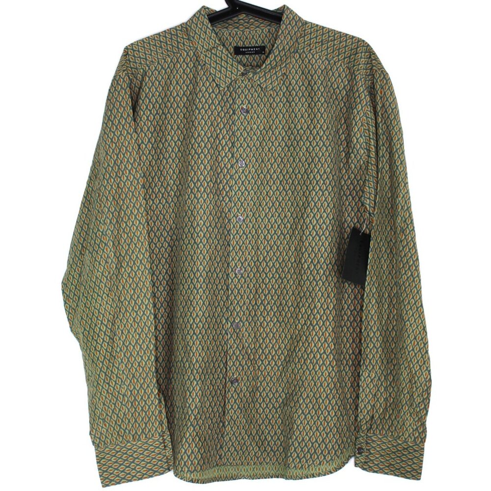 Equipment Mens Medium Geometric Patterned Button Up Shirt NEW RARE G1417